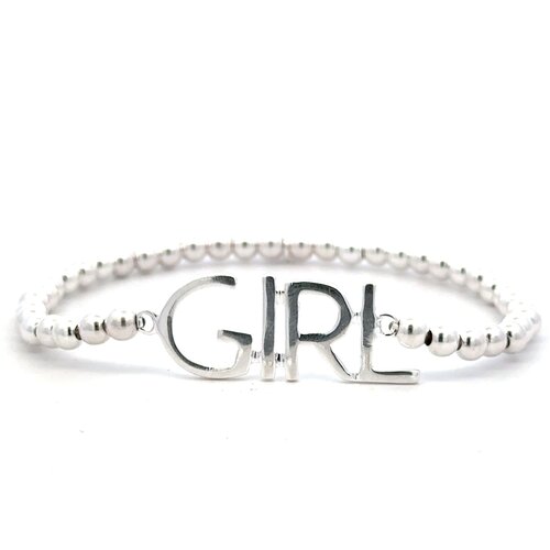 Text girl silver
