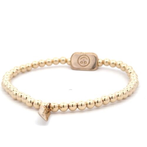 Love charm smiley gold coloured