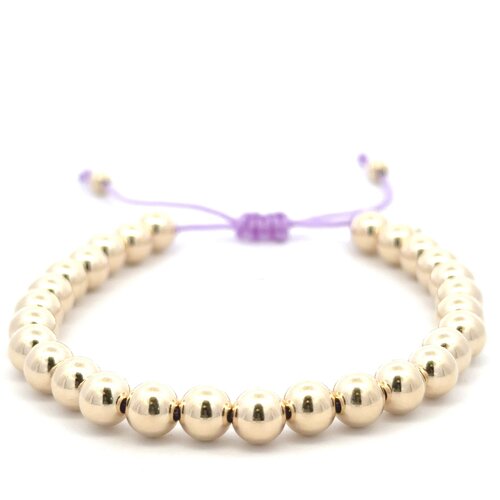 Cord 6mm lila gold coloured