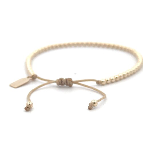 Cord 3mm taupe gold coloured