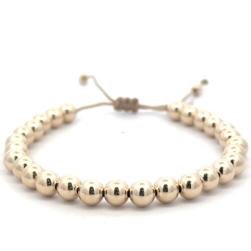Cord 6mm taupe gold coloured