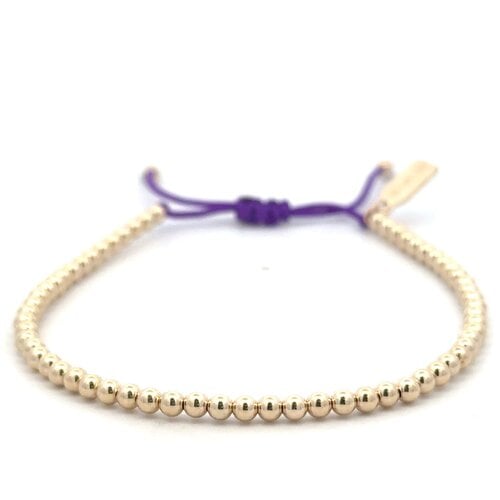 Cord 3mm purple gold coloured