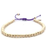 Cord 4mm purple gold coloured