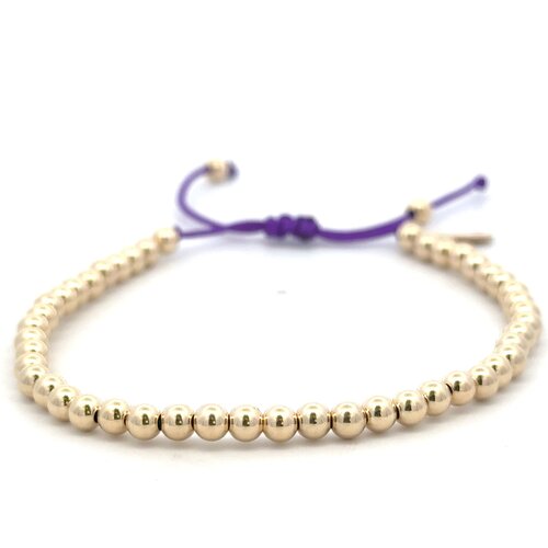 Cord 5mm purple gold coloured