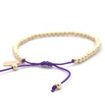 Cord 4mm purple gold coloured