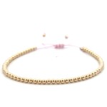 Cord 3mm pink light gold coloured