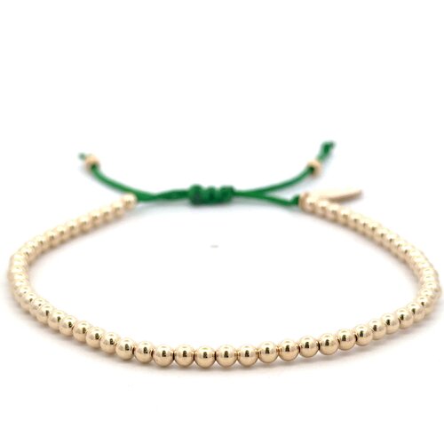 Cord 3mm green gold coloured