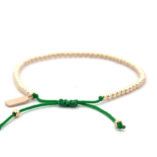 Cord 3mm green gold coloured