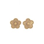 Earrings flower gold coloured