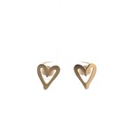 Earrings heart gold coloured