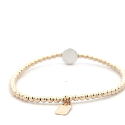 Lucky coin small gold coloured - silver
