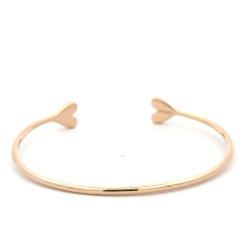 Bangle hearts gold plated