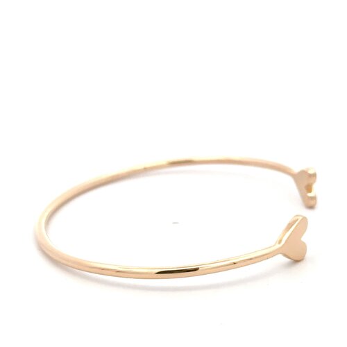 Bangle hearts gold plated