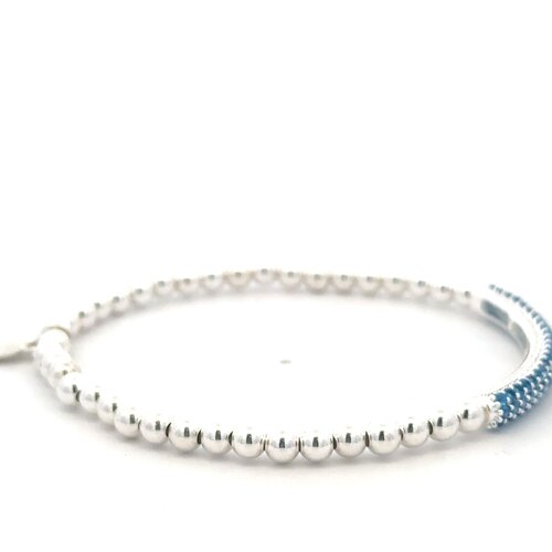 Bar denim blue silver