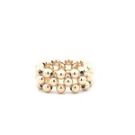 Ring three row 4mm gold coloured Ring three row 4mm gold coloured