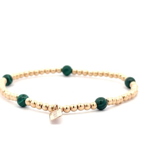 Dot 5 green gold coloured