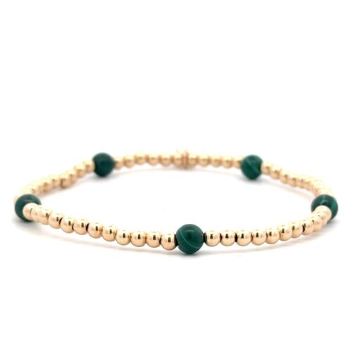 Dot 5 green gold coloured