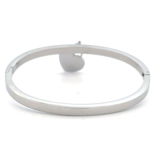 Bangle heart hang silver