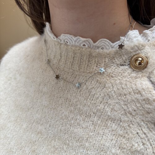 Necklace starry night silver