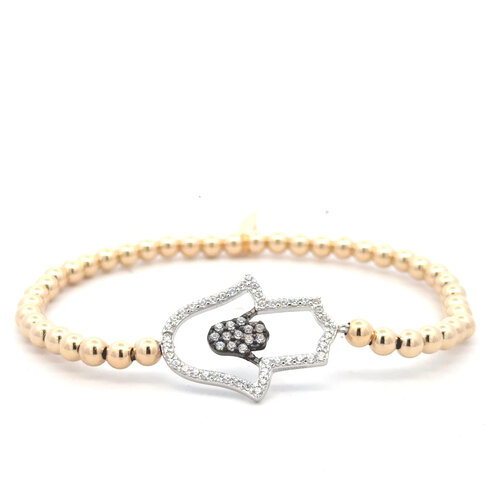 Hamsa hand glow gold coloured