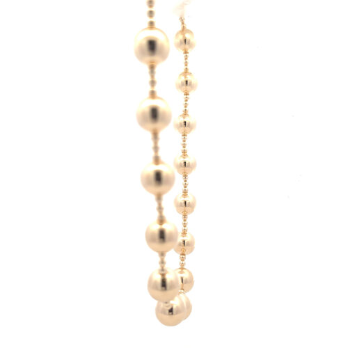 Necklace dot 10 mm mix 3mm gold coloured