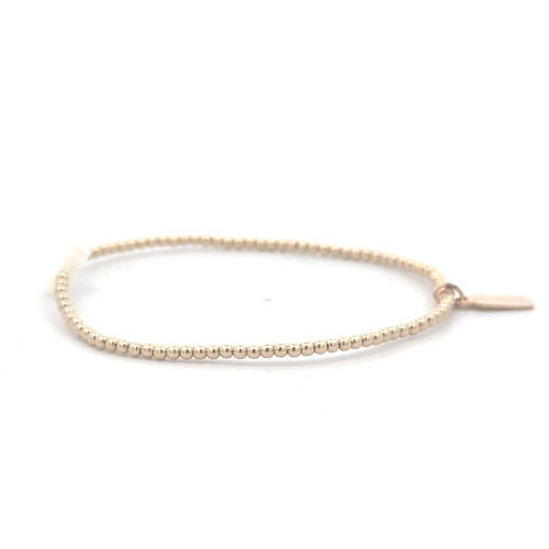 Cross small 2mm pearl gold coloured