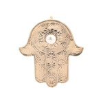 Charm hamsa hand big turquoise gold coloured Charm hamsa hand big turquoise gold coloured