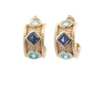 Earrings Jasmin blue goldplated Earrings Jasmin blue goldplated