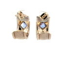 Earrings Jasmin blue goldplated Earrings Jasmin blue goldplated