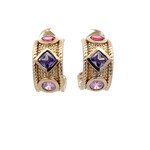 Earrings Jasmin purple goldplated Earrings Jasmin purple goldplated
