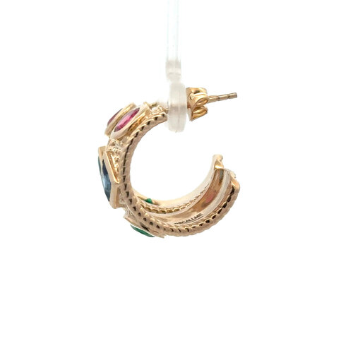 Earrings Jasmin multi goldplated