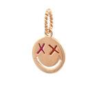 Charm smiley orange pink goldplated Charm smiley orange pink goldplated