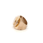 Ring flat dented goldplated Ring flat dented goldplated