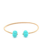 Bangle twis blossom turquoise goldplated Bangle twis blossom turquoise goldplated