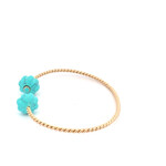 Bangle twis blossom turquoise goldplated Bangle twis blossom turquoise goldplated