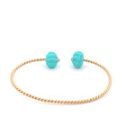 Bangle twis blossom turquoise goldplated Bangle twis blossom turquoise goldplated