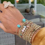 Bangle twis blossom turquoise goldplated Bangle twis blossom turquoise goldplated