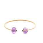 Bangle twis blossom purple goldplated Bangle twis blossom purple goldplated