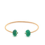 Bangle twis blossom green goldplated Bangle twis blossom green goldplated
