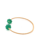 Bangle twis blossom green goldplated Bangle twis blossom green goldplated