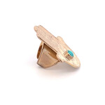 Ring hamsa hand big turquoise goldplated Ring hamsa hand big turquoise goldplated