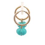 Earrings blossom turquoise goldplated Earrings blossom turquoise goldplated
