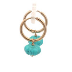 Earrings blossom turquoise goldplated Earrings blossom turquoise goldplated
