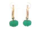 Earrings blossom green goldplated Earrings blossom green goldplated