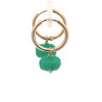 Earrings blossom green goldplated Earrings blossom green goldplated