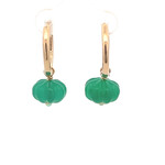 Earrings blossom green goldplated Earrings blossom green goldplated
