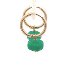 Earrings blossom green goldplated Earrings blossom green goldplated
