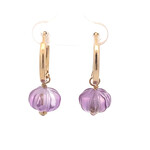 Earrings blossom purple goldplated Earrings blossom purple goldplated