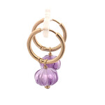 Earrings blossom purple goldplated Earrings blossom purple goldplated