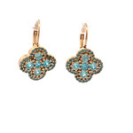 Earrings clover cc blue Earrings clover cc blue